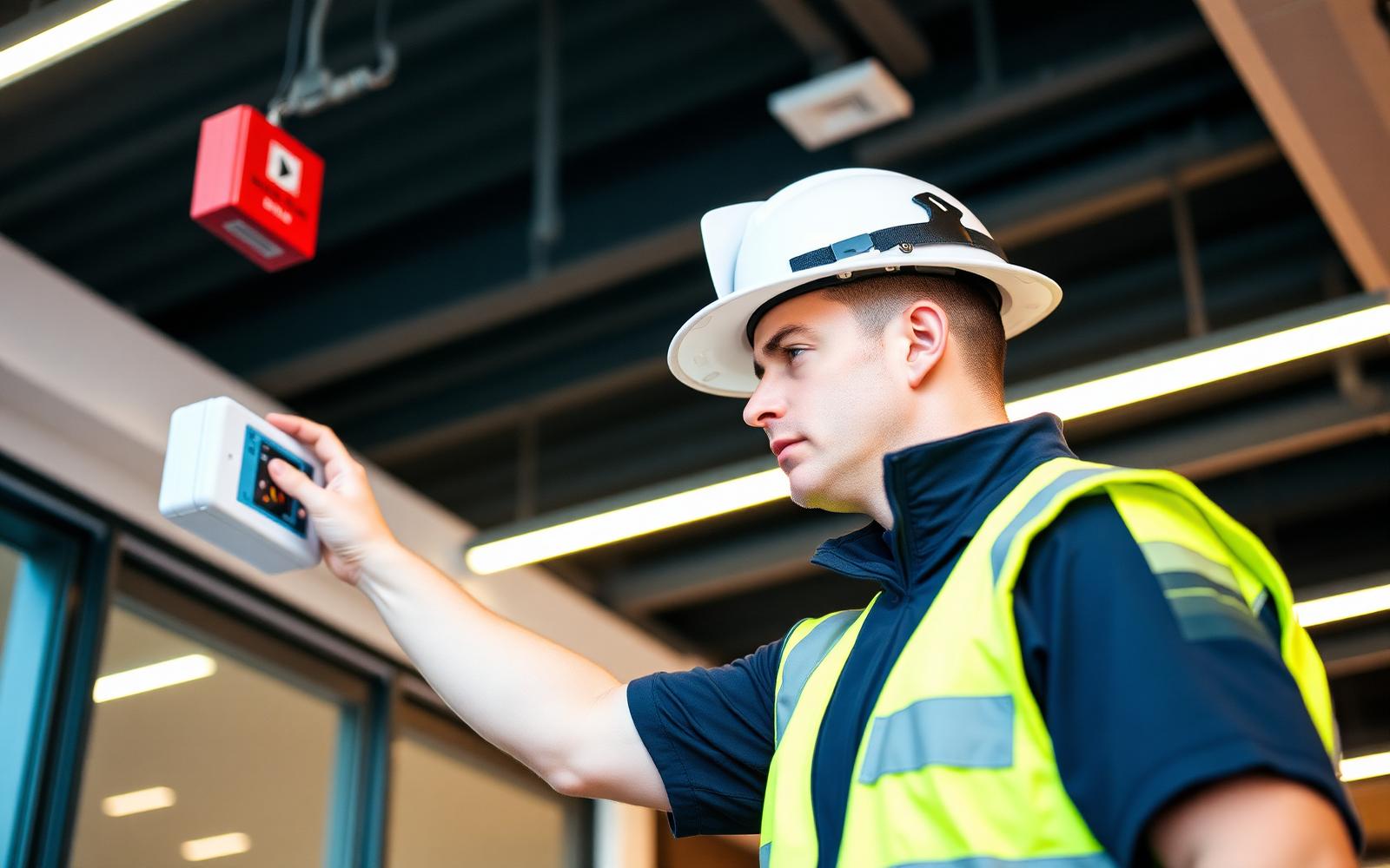 Fire safety engineer testing system